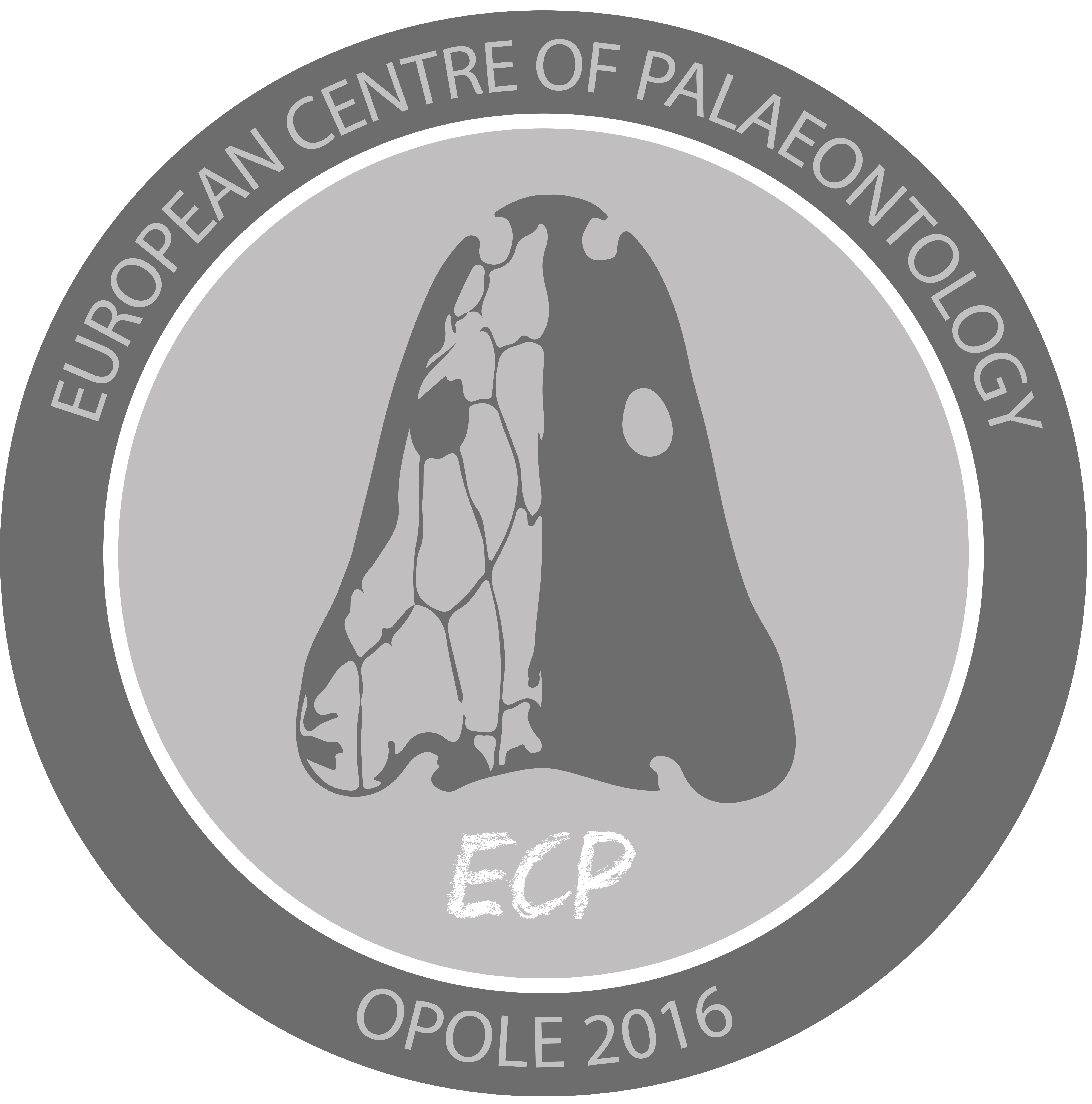 Logo ECP skala szarości